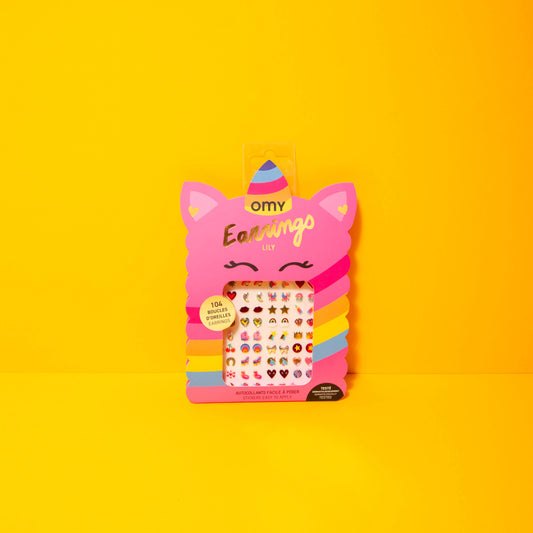 Kids Sticker Earrings; Unicorn (104 Earrings)