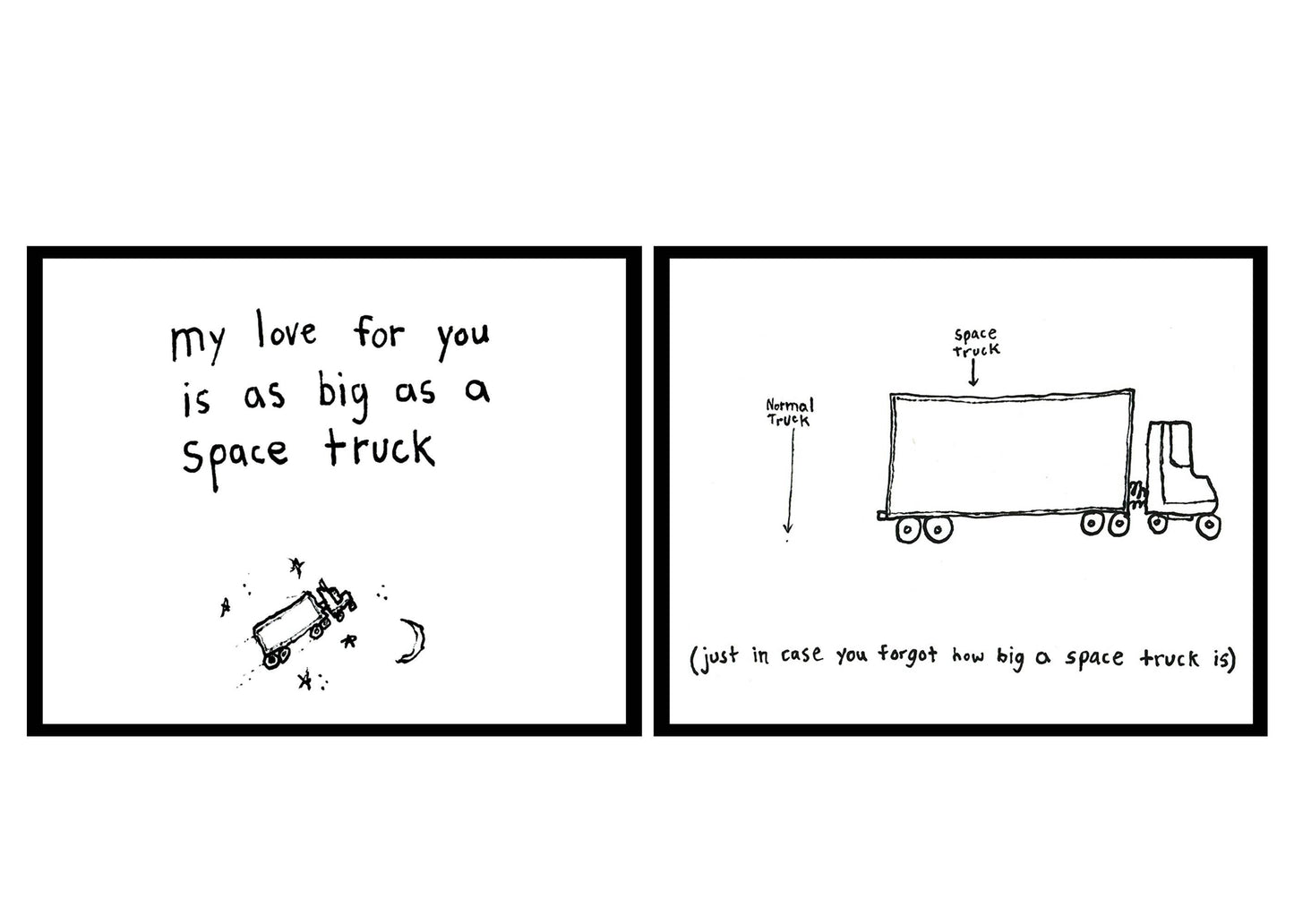 Greeting Card; Space Truck
