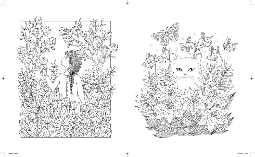 Mature Coloring Book; Luna