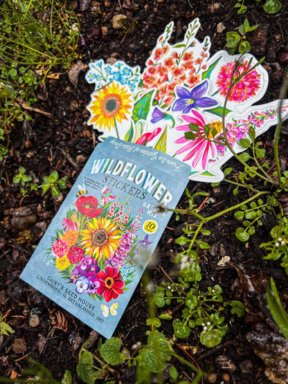 Sticker Pack; Wildflowers (Set of 10 Matte Stickers)