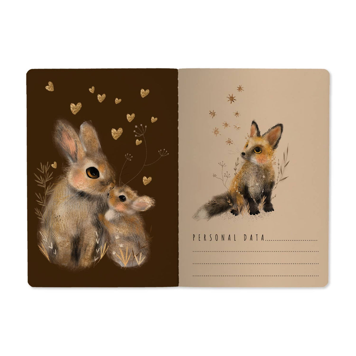 A5 Notebook; Little Woodland Friends | BV by Bruno Visconti