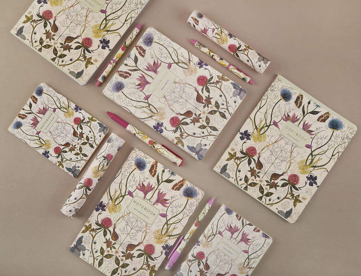 A6 Passport Notebook; Symmetrical Flora - BV by Bruno Visconti