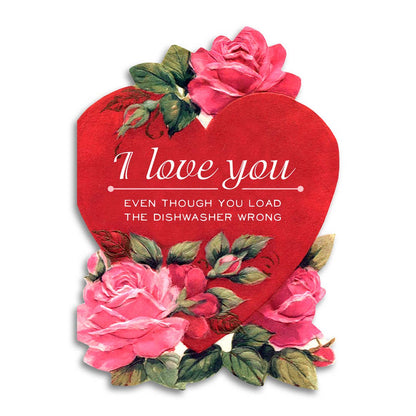 Love Card; Dishwasher Loading Joke