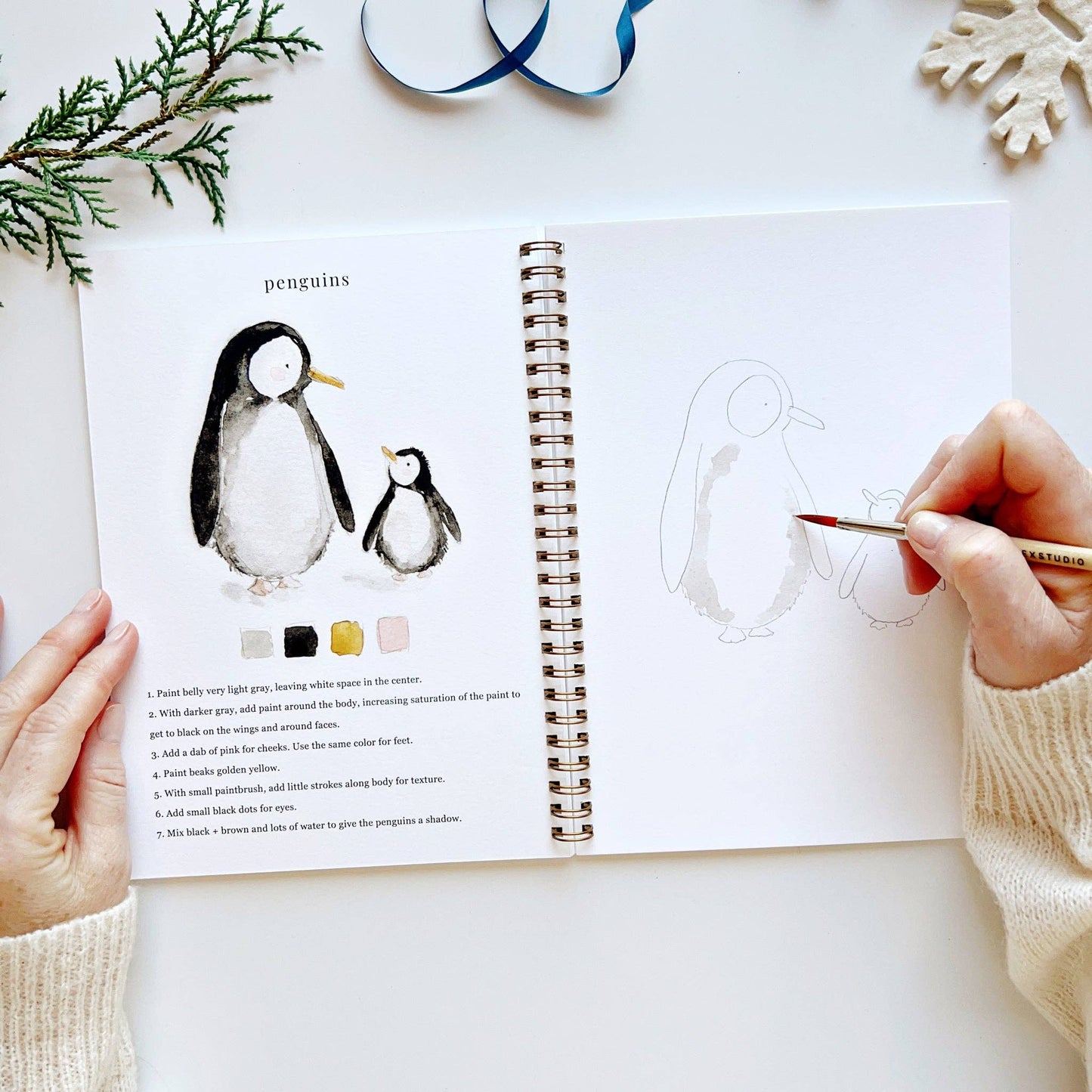 Watercolor Workbook; Winter By Emily Lex Studio