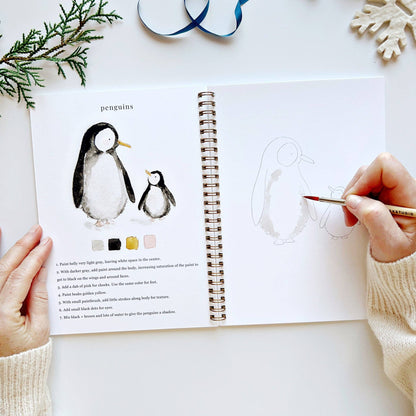 Watercolor Workbook; Winter By Emily Lex Studio