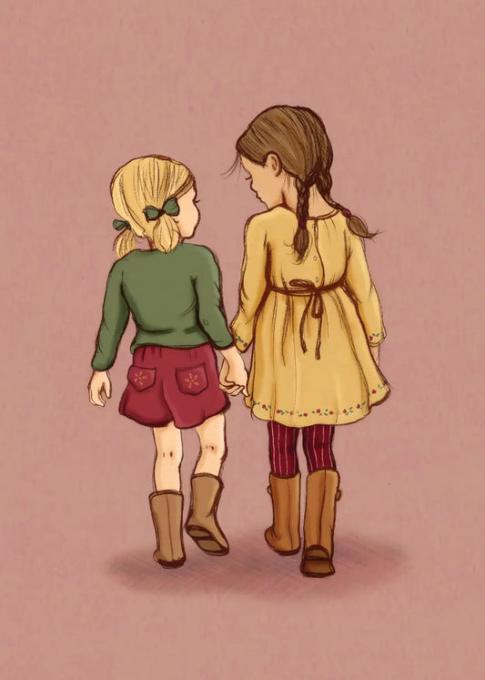 Belle & Boo Ltd Postcard; Never Let Go (Vintage Colors)