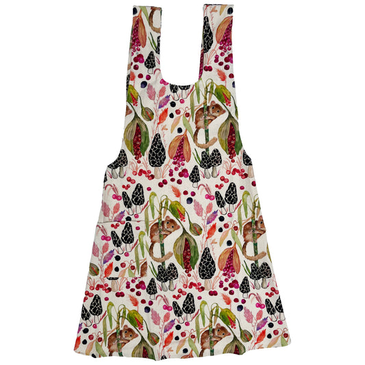 Pinafore Apron; Dormouse (100% Cotton)
