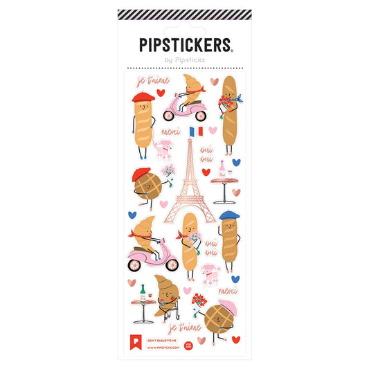 Pipsticks Sticker Sheet; Don't Baguette Me