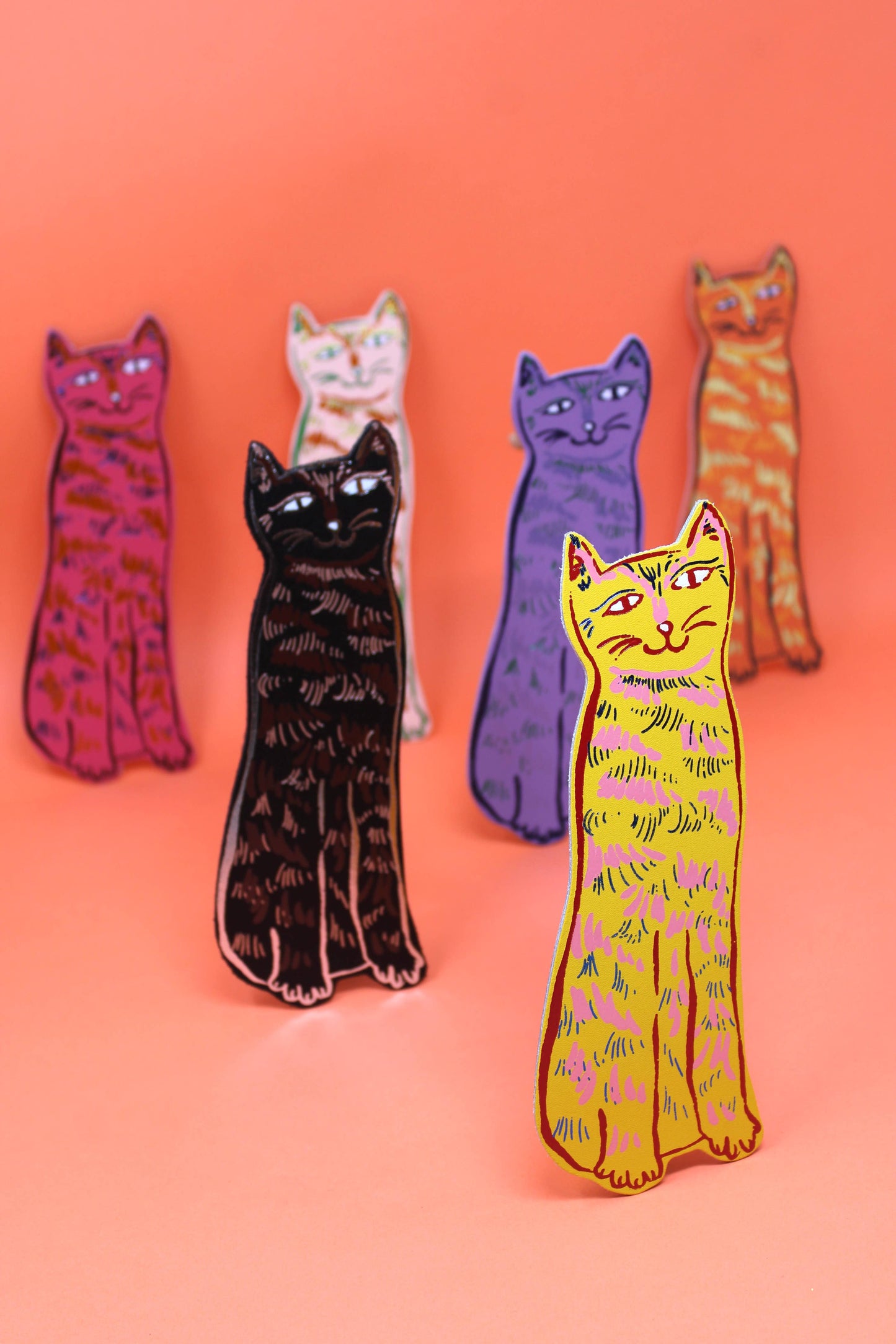 Leather Bookmark; Cat Tails (100% Leather)