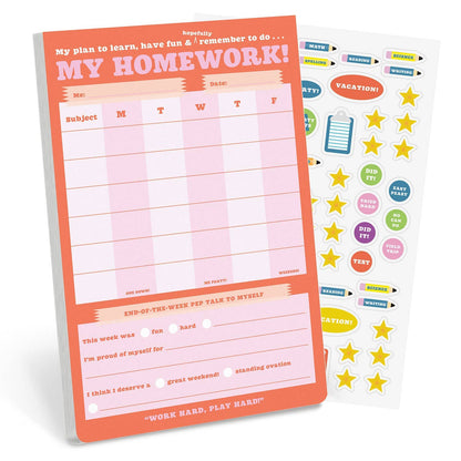 Notepad; Homework Can-Do Pad
