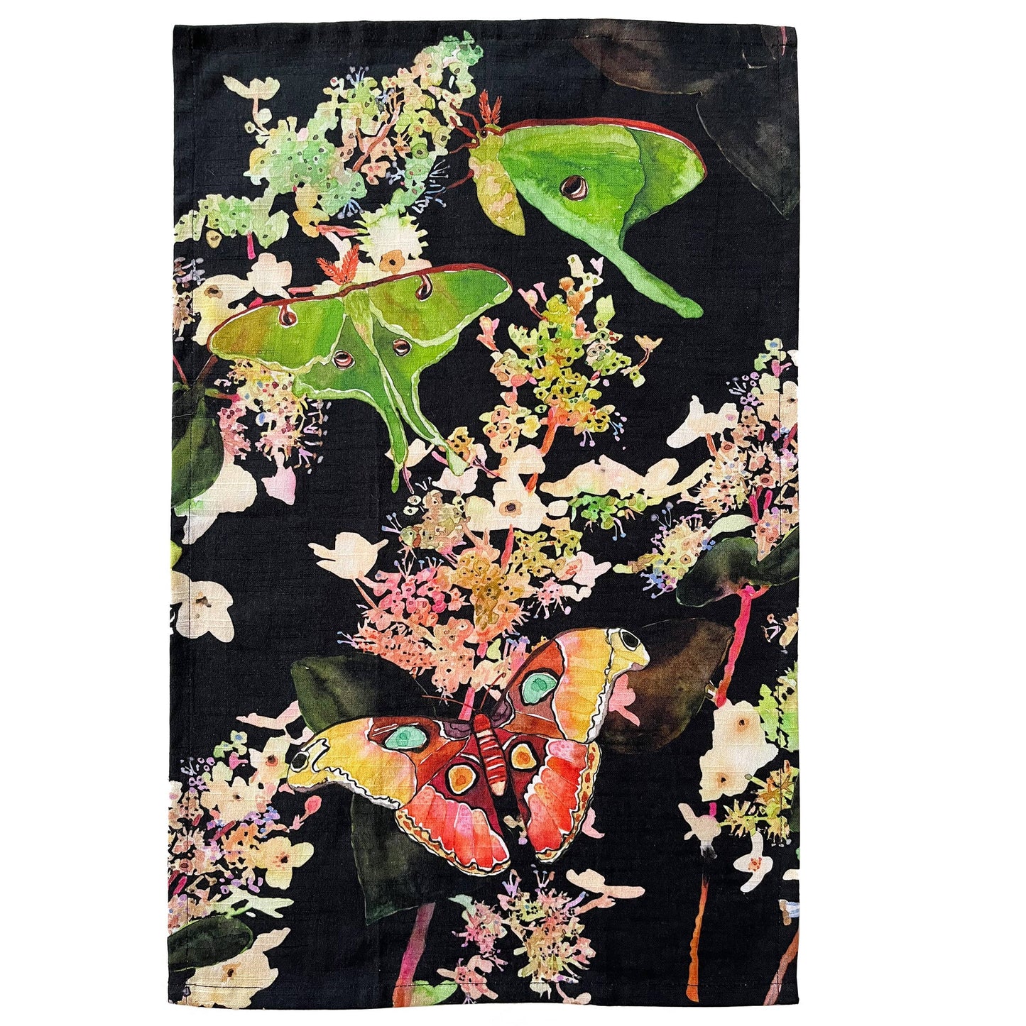 Tea Towel; Night Moths By BETSY OLMSTED (100% Cotton)