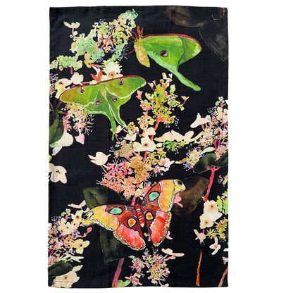 Tea Towel; Night Moths By BETSY OLMSTED (100% Cotton)