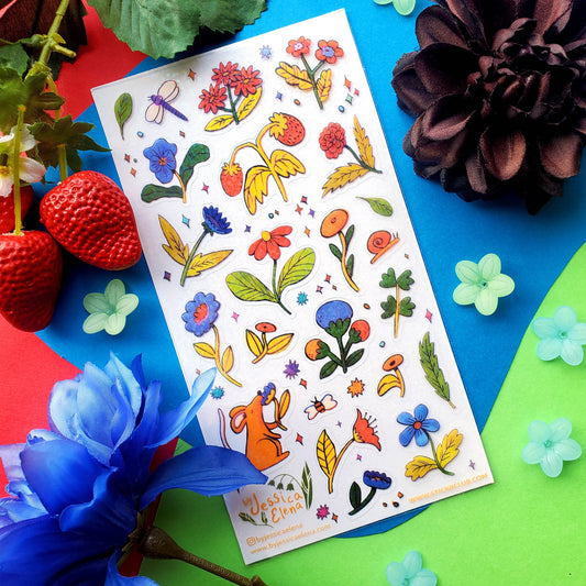 Sticker Sheet; Garden-Fresh Flora