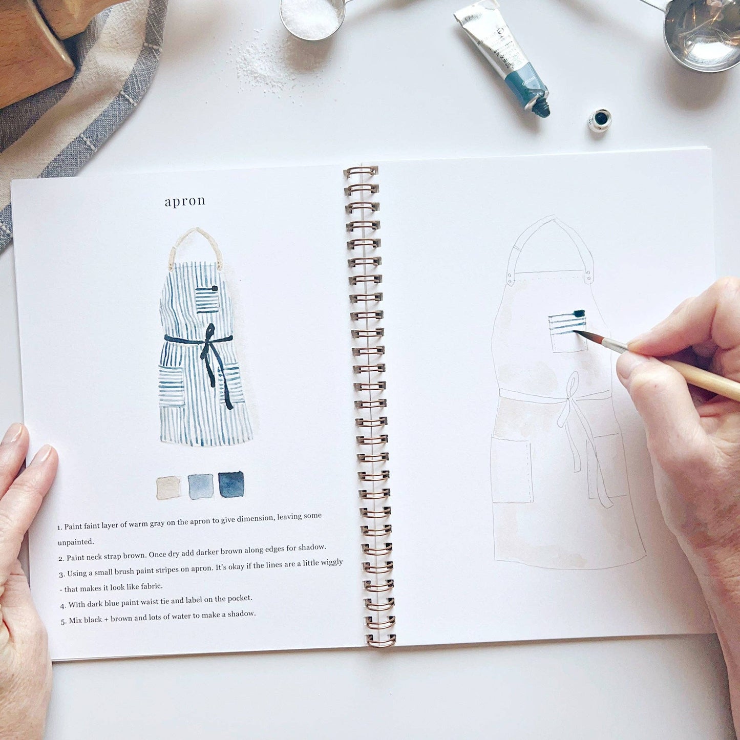 Watercolor Workbook; Baking By Emily Lex Studio