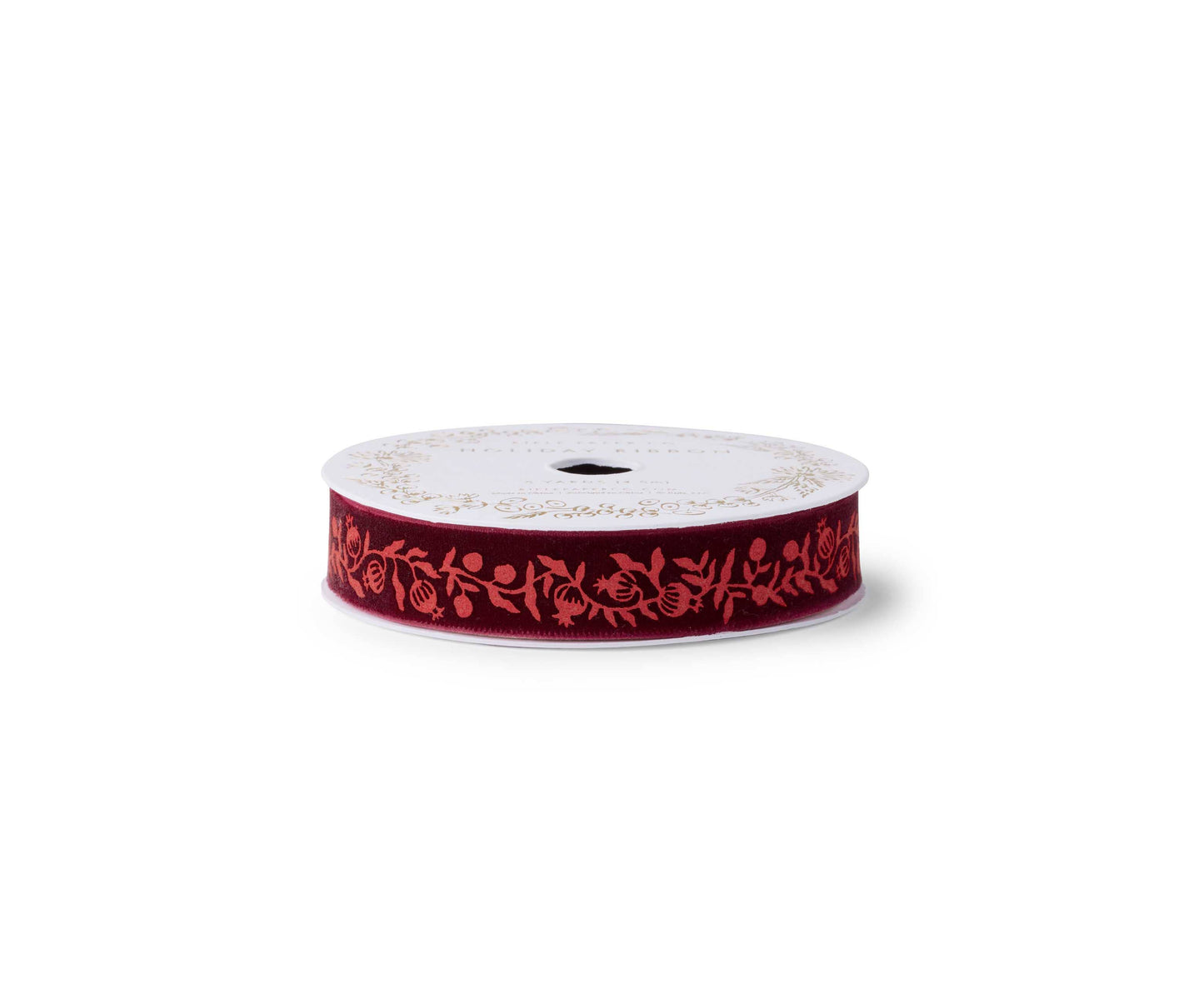 Rifle Paper Co. Velvet Ribbon; Christmastide Pomegranate