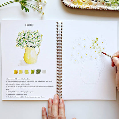 Watercolor Workbook; Flowers By Emily Lex Studio