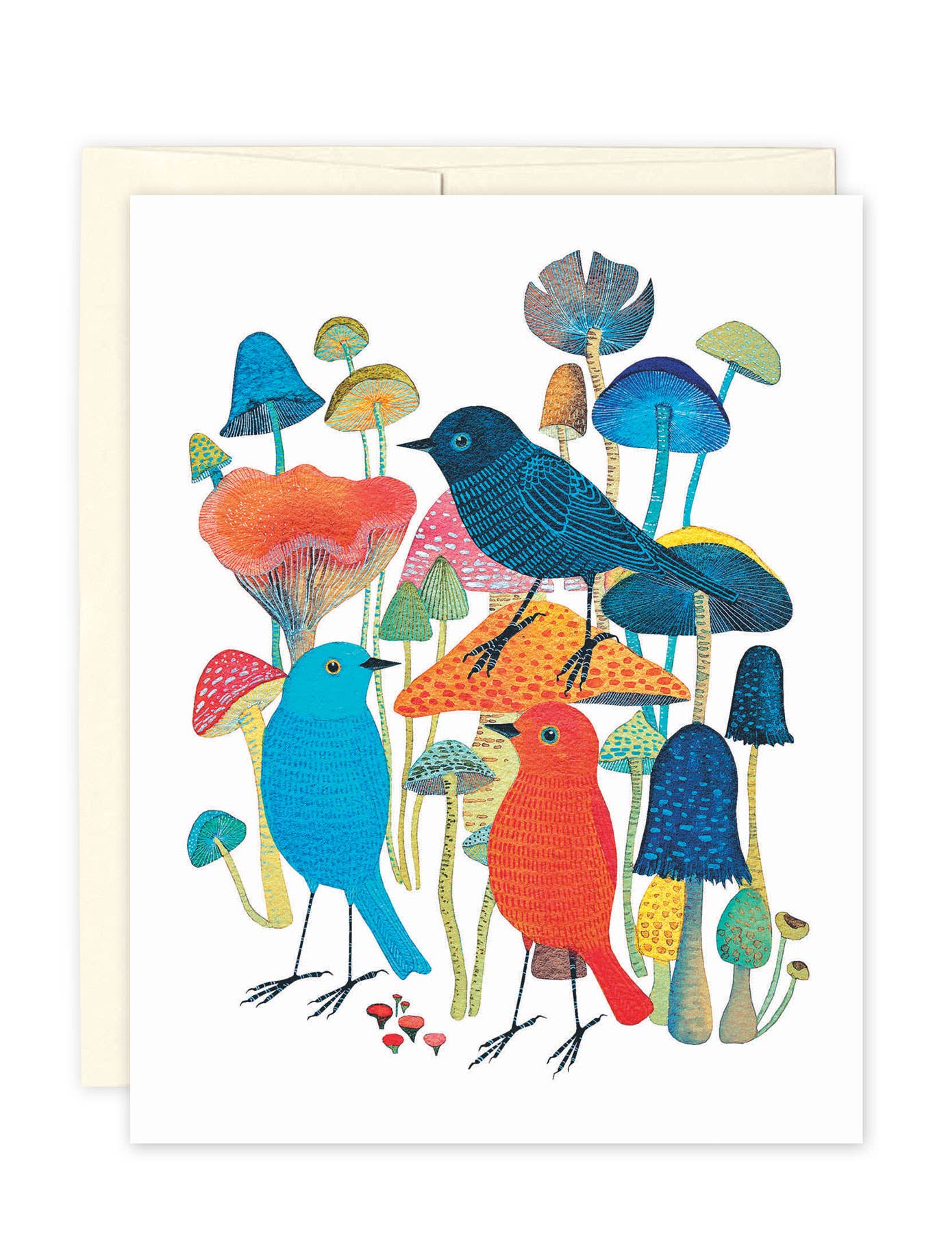 Boxed Notecards; Birds & Mushrooms (Set of 10)
