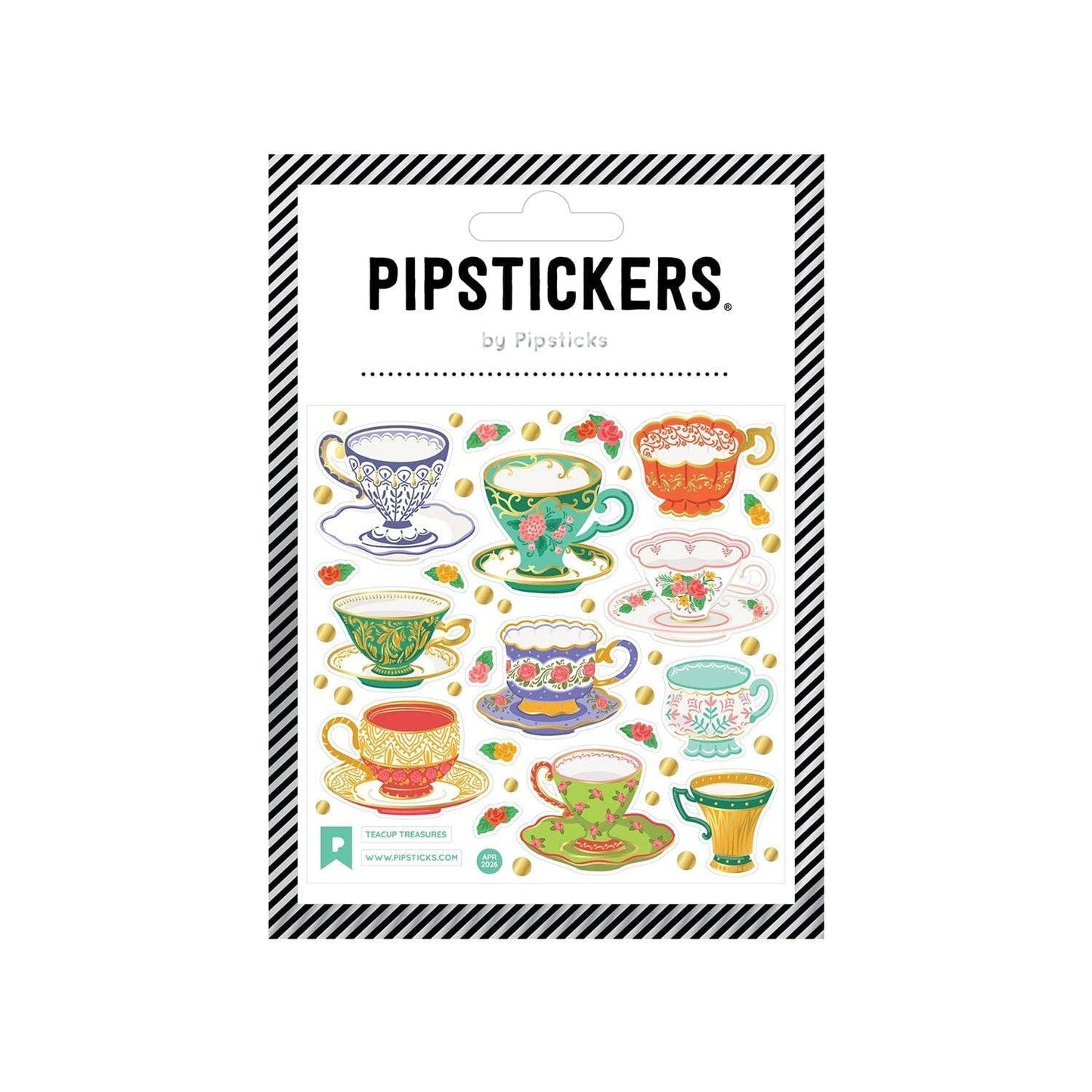 Pipsticks Sticker Sheet; Teacup Treasures