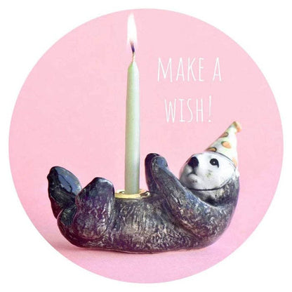 Camp Hollow Cake Topper; Otter (Hand-Painted Porcelain)