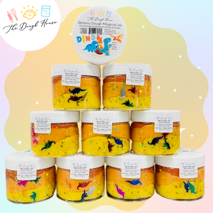 Magical Jars; Fun Size Dinosaur (Sensory Dough & Trinkets)