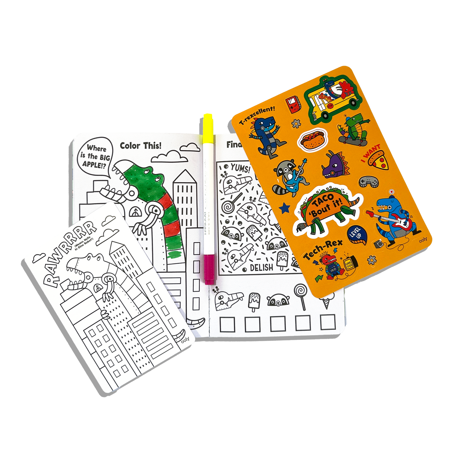 Activity & Coloring Kit; Let's Go! Robo Dinos