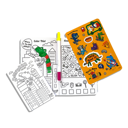Activity & Coloring Kit; Let's Go! Robo Dinos