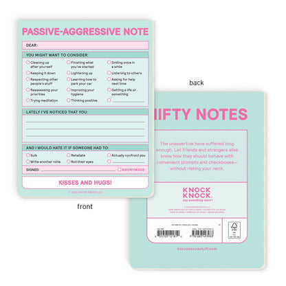 Nifty Notepad; Passive Aggressive (Pastel Version)