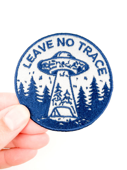 Iron-On Patch; Leave No Trace UFO | Field Trip Threads