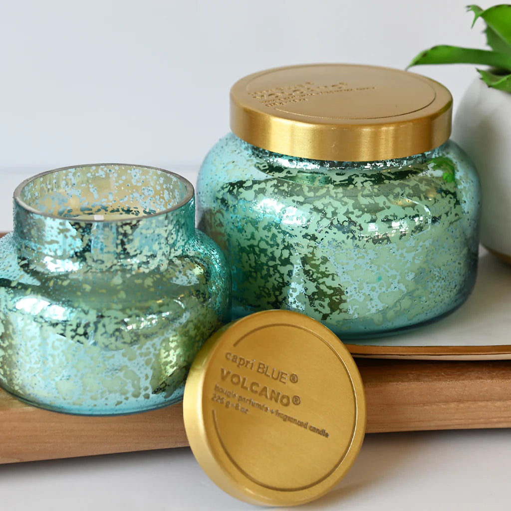 Capri Blue Candle; Volcano Aqua Opaline Signature Jar (19 oz)