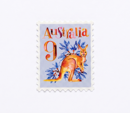 Vinyl Stamp Sticker; Australia - Made By Shellie