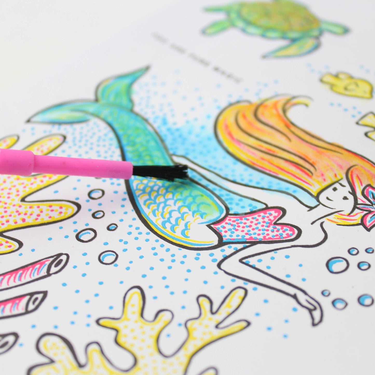 Greeting Card; Mermaid (Paint With Water)