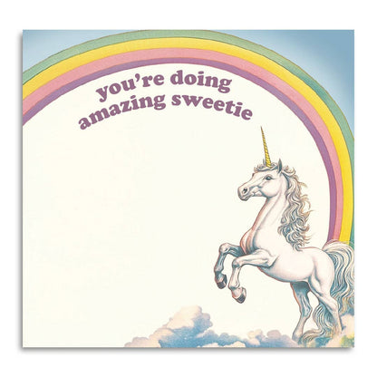 Sticky Note Pad; You're Doing Amazing (Funny Motivational)