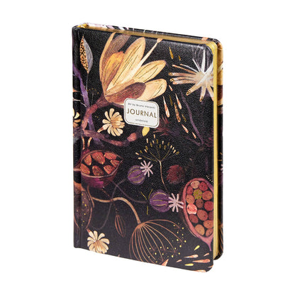 Journal; Night Flowers (A5 Vegan Leather Hardcover)