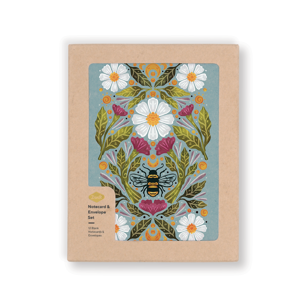 Notecard Set; Honeybee Tea (12 Notecards & 1 Envelopes)