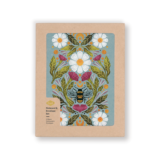 Notecard Set; Honeybee Tea (12 Notecards & 1 Envelopes)