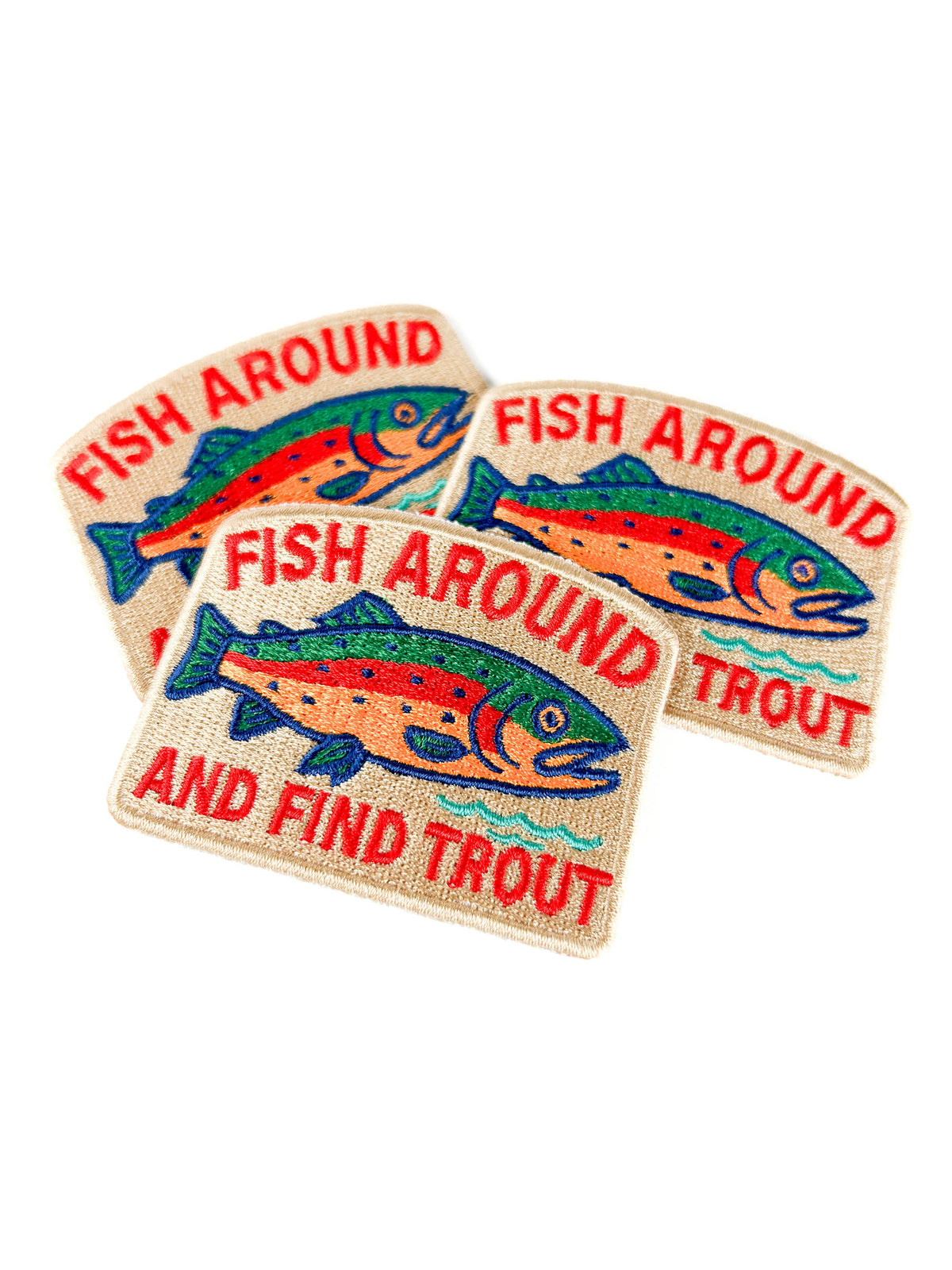 Iron-On Patch; Fish Around and Find Trout | Field Trip Threads