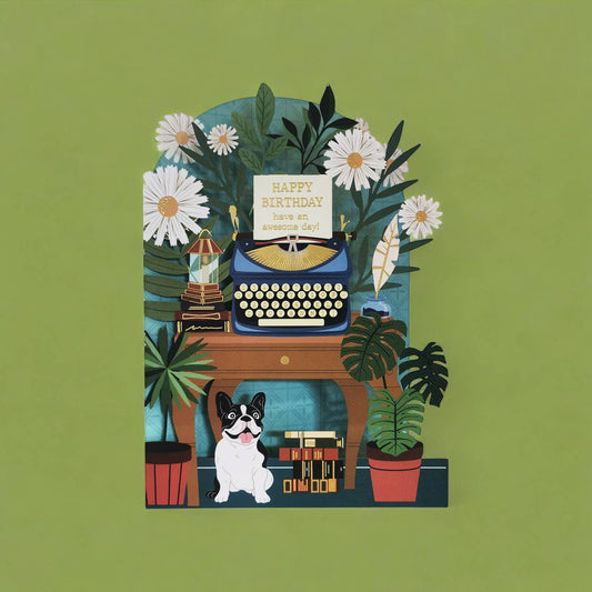 Greeting Card; Typewriter Birthday | Alljoy Design