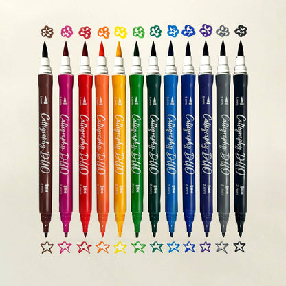 Ooly Calligrapghy Duo Markers (Double-ended, Set of 12)