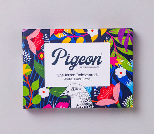 Folding Letter Set; Floral Fantasia Pigeon | Pigeon Posted
