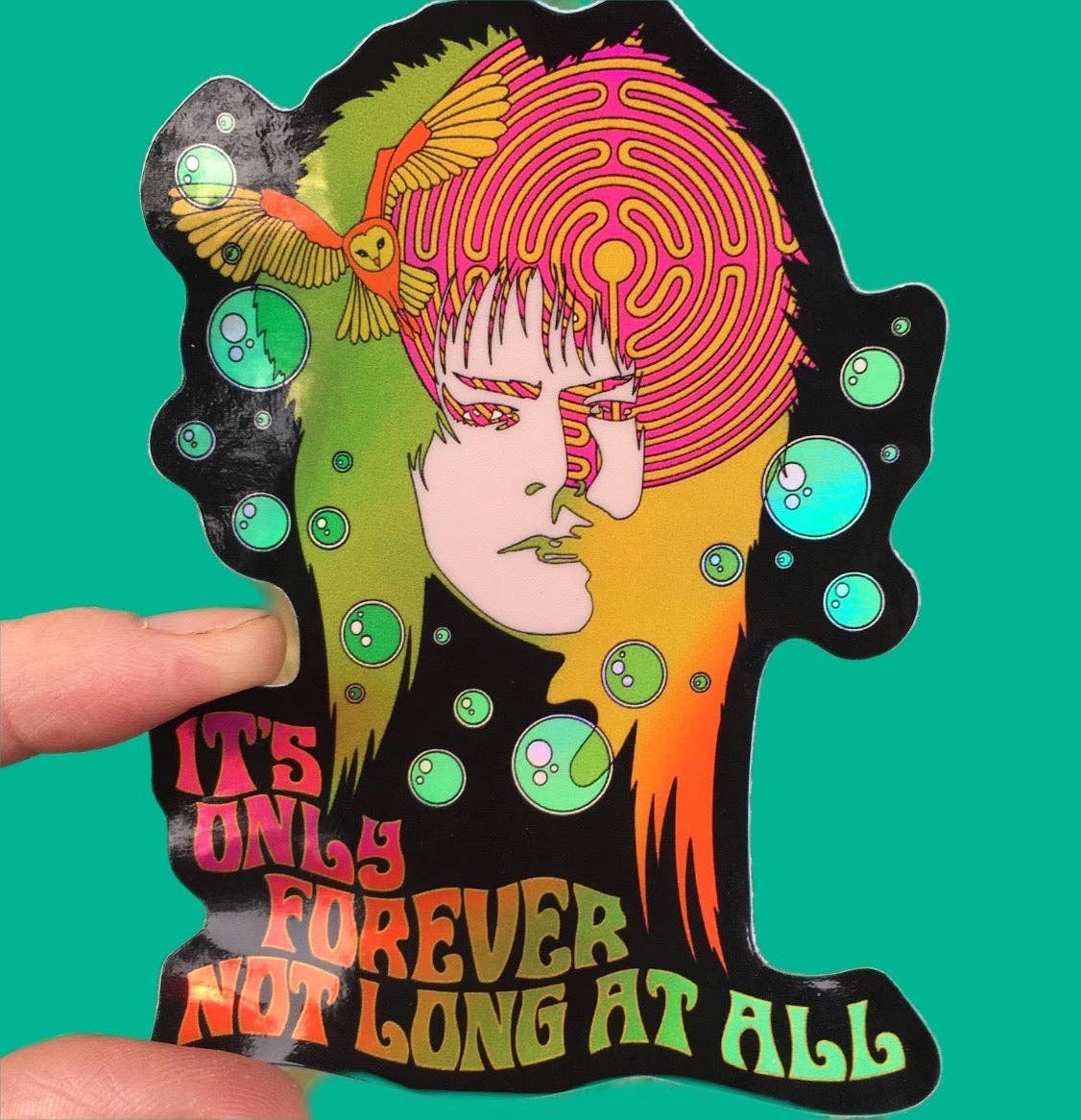 Vinyl Sticker; Labyrinth David Bowie (3 Inch)