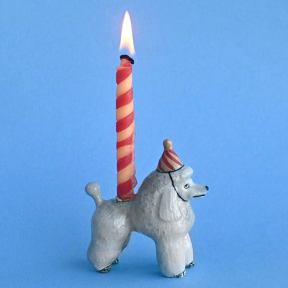 Camp Hollow Cake Topper; Poodle (Hand-Painted Porcelain)