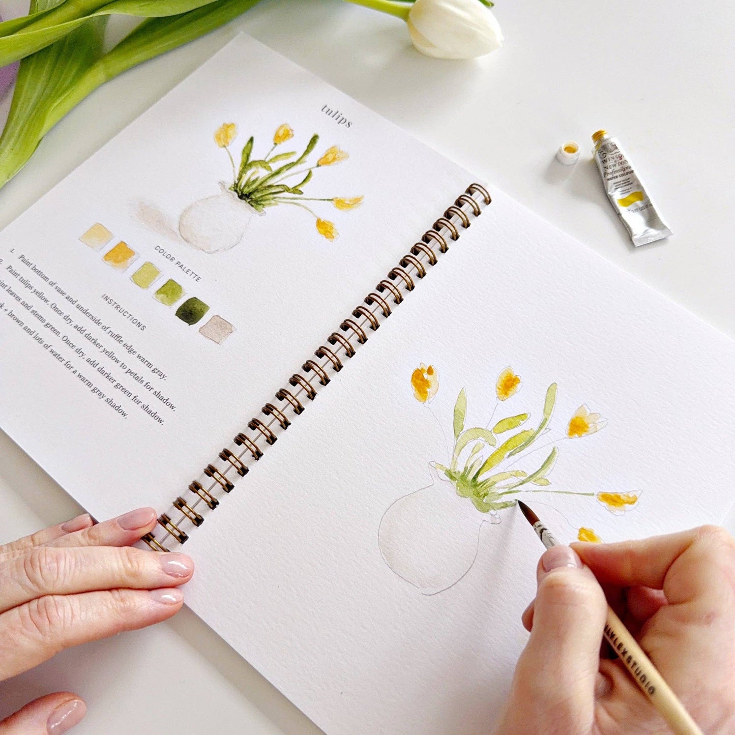 Watercolor Workbook; Spring By Emily Lex