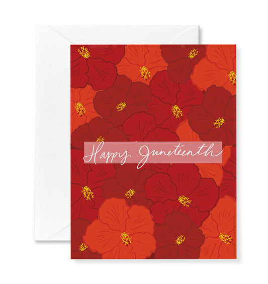Juneteenth Card; Hibiscus