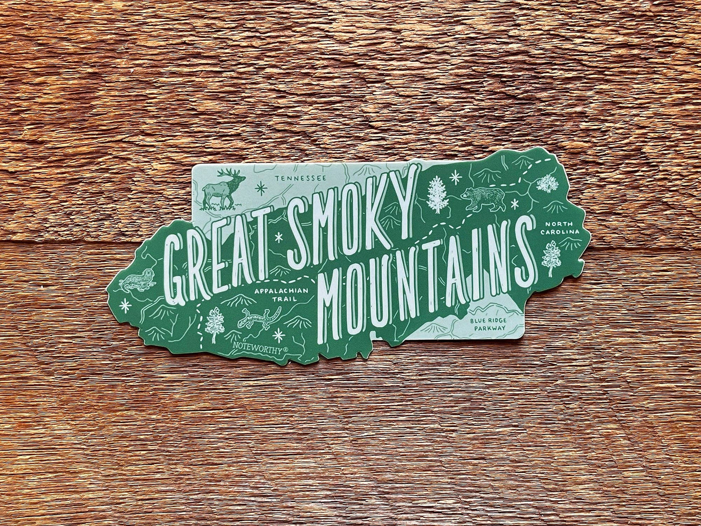 Vinyl Sticker; Great Smoky Mountains