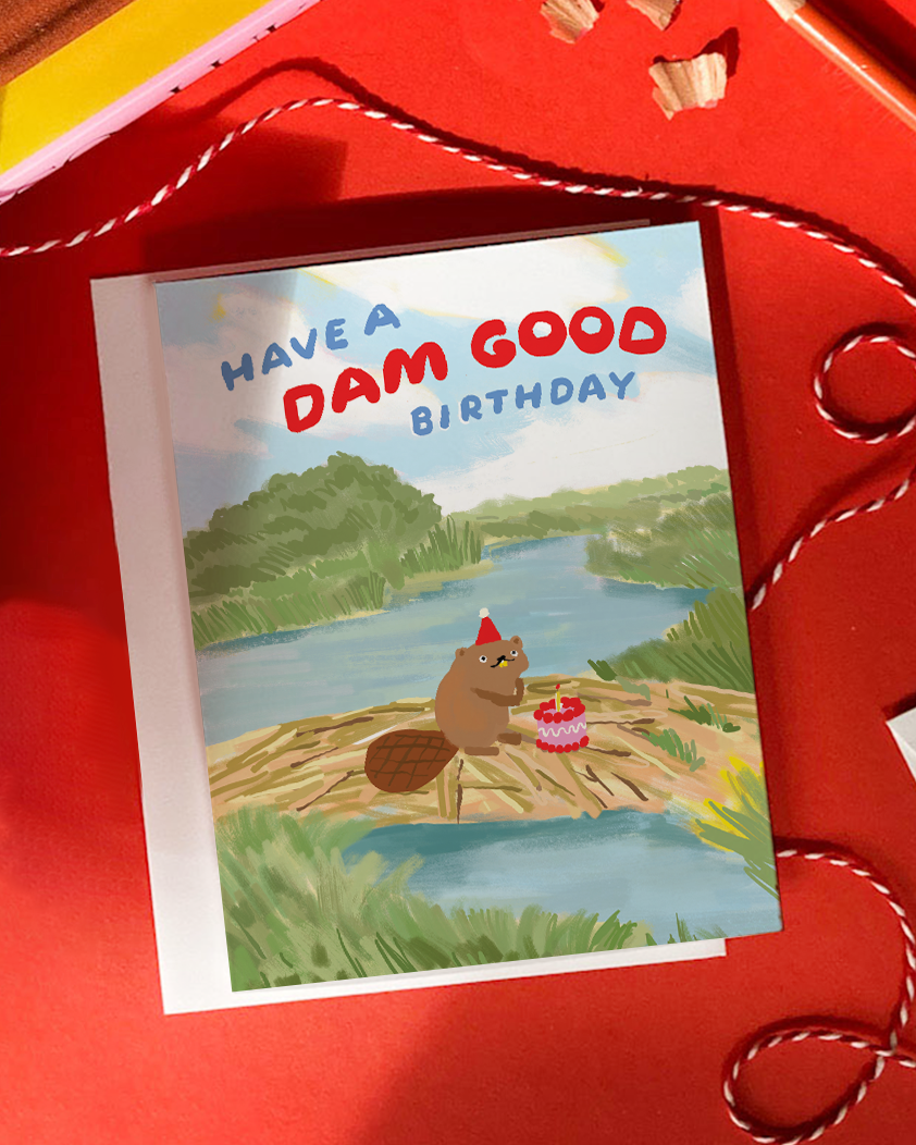 Birthday Card; Beaver