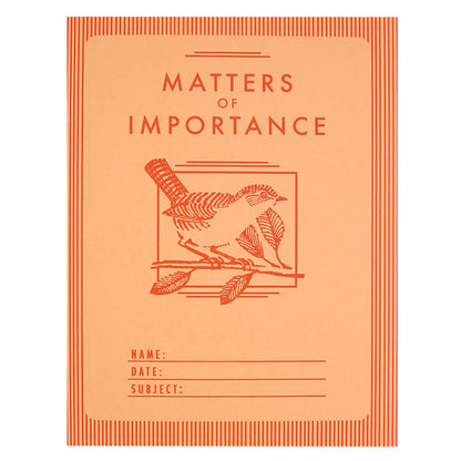 Notebook; Matters of Importance (Inspired By Vintage Composition)