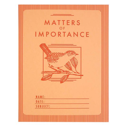 Notebook; Matters of Importance (Inspired By Vintage Composition)
