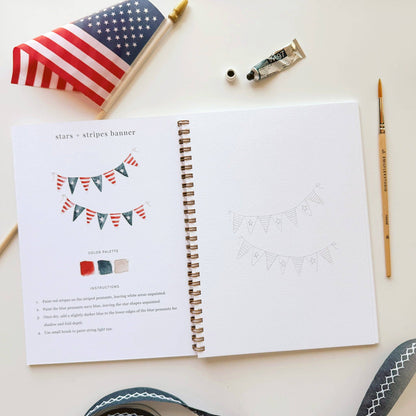 Watercolor Workbook; Americana By Emily Lex
