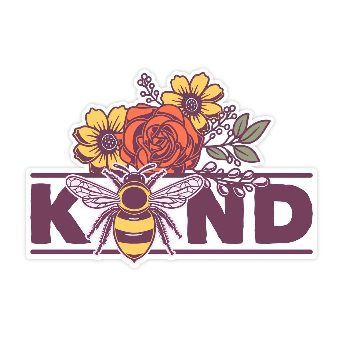 Vinyl Sticker; Bee Kind