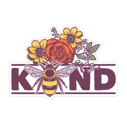 Vinyl Sticker; Bee Kind